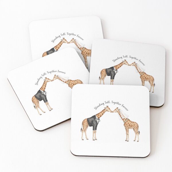 Item preview, Giraffe Couple Wedding Kiss designed and sold by Tiffany Roy.