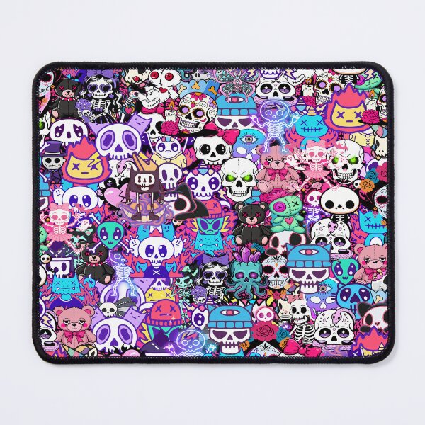Item preview, Pastel Goth Skull Stickerbomb Collage designed and sold by Side By Side Studio.