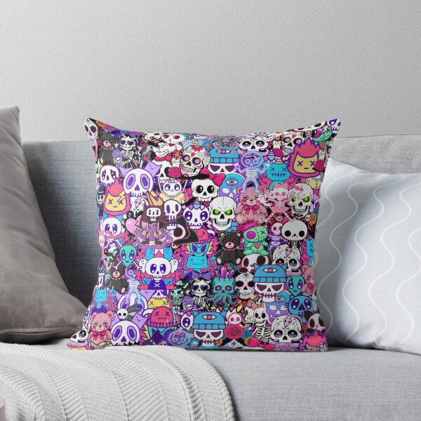 Item preview, Pastel Goth Skull Stickerbomb Collage designed and sold by Side By Side Studio.
