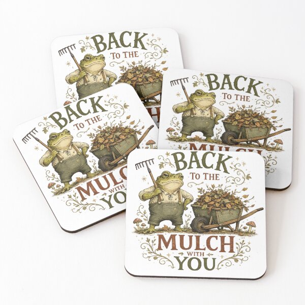 Item preview, Back to the Mulch With You Funny Frog Gardener Cottagecore Gardening Art designed and sold by inkoutninja.
