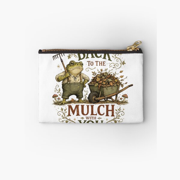Item preview, Back to the Mulch With You Funny Frog Gardener Cottagecore Gardening Art designed and sold by inkoutninja.