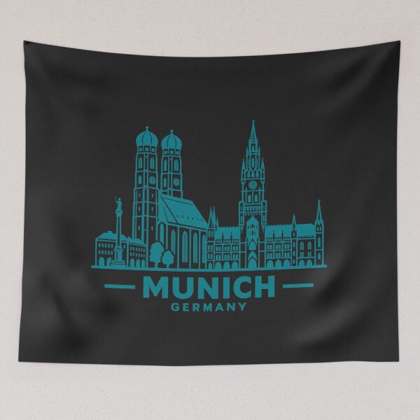Item preview, Munich Germany Line Art Skyline Poster designed and sold by CMYKStudio.