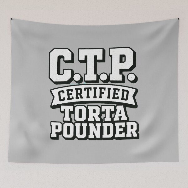 Item preview, Certified Torta Pounder Retro Humorous Foodie Graphic designed and sold by Carolineermann.