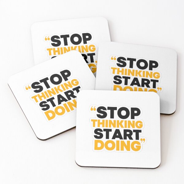 Item preview, Sticker With Text Stop Thinking Start Doing designed and sold by hal-omaggard.