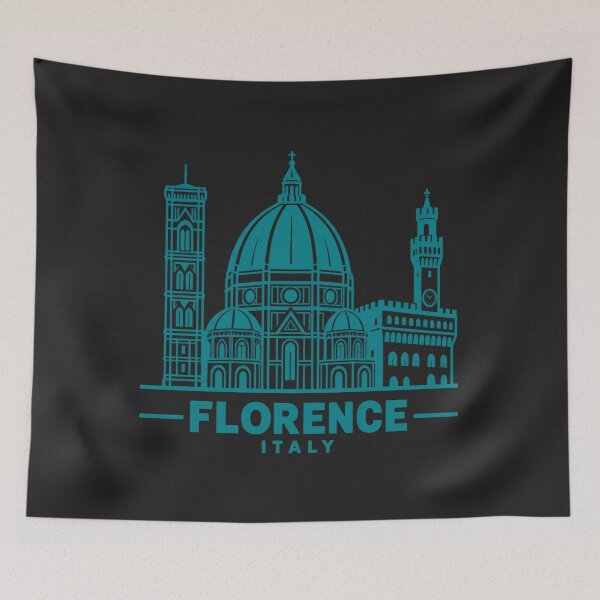 Item preview, Florence Italy Line Art Skyline Poster designed and sold by CMYKStudio.