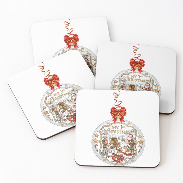 Item preview, My first Christmas at Santa and elves' Christmas ornament workshop designed and sold by VibranPalette.