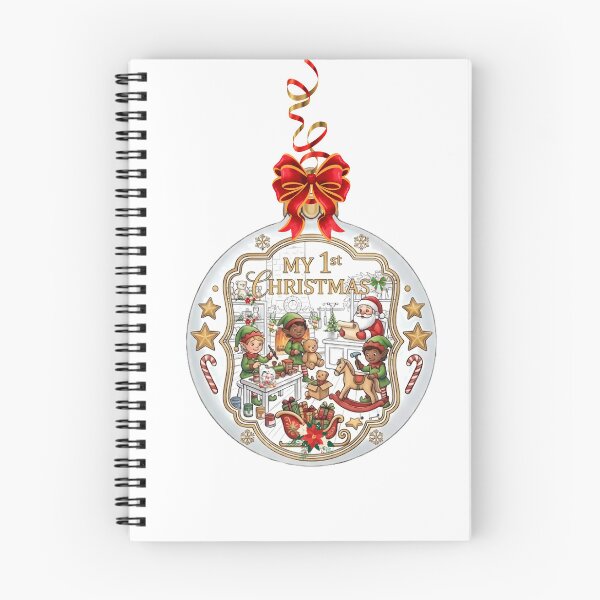 Item preview, My first Christmas at Santa and elves' Christmas ornament workshop designed and sold by VibranPalette.