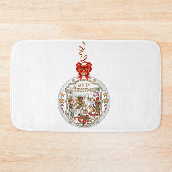 Item preview, My first Christmas at Santa and elves' Christmas ornament workshop designed and sold by VibranPalette.