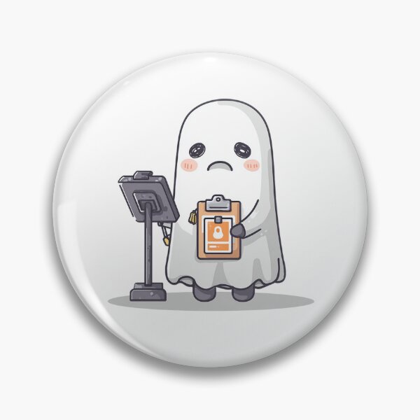 Item preview, Corporate Ghost – Cute Overworked Spirit Holding Clipboard designed and sold by Alphakenon.