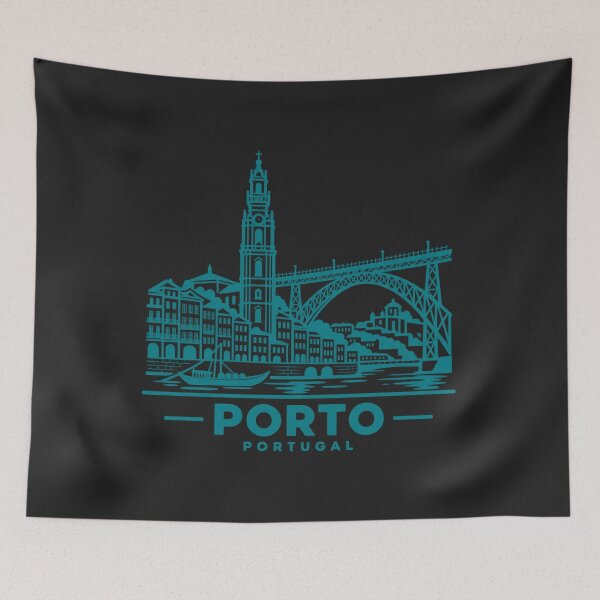 Item preview, Porto Portugal Line Art Skyline Poster designed and sold by CMYKStudio.