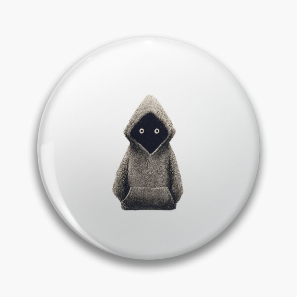 Item preview, Grainy Hoodie Phantom – Minimal Shadow Figure Art designed and sold by Alphakenon.