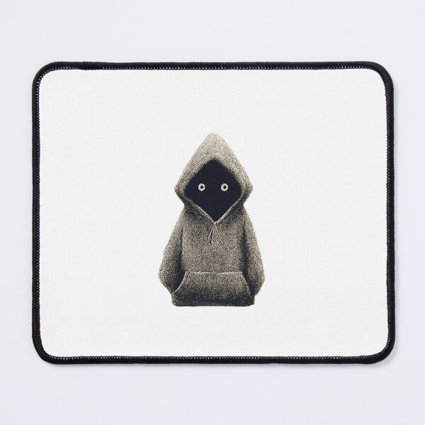 Item preview, Grainy Hoodie Phantom – Minimal Shadow Figure Art designed and sold by Alphakenon.