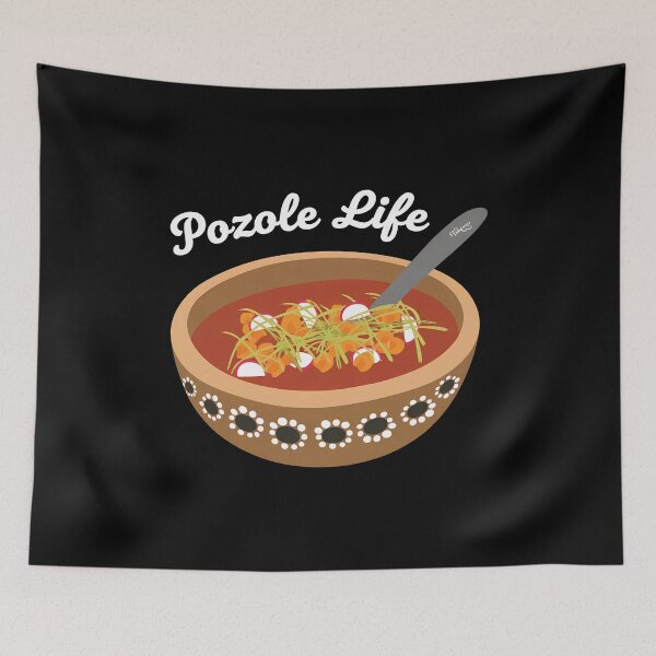 Item preview, Pozole Life Bowl with Spoon Hand Drawn designed and sold by Carolineermann.