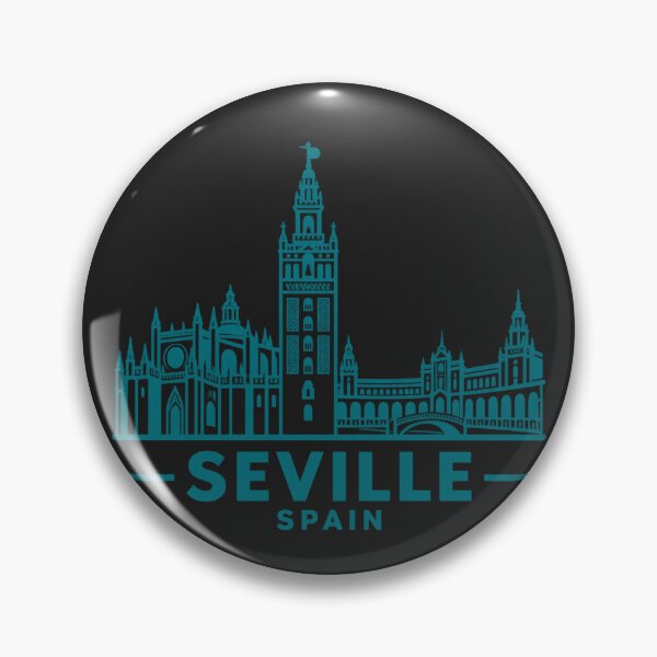 Artikelvorschau, Sevilla Spanien Linienkunst Skyline Poster entworfen und verkauft von CMYKStudio.