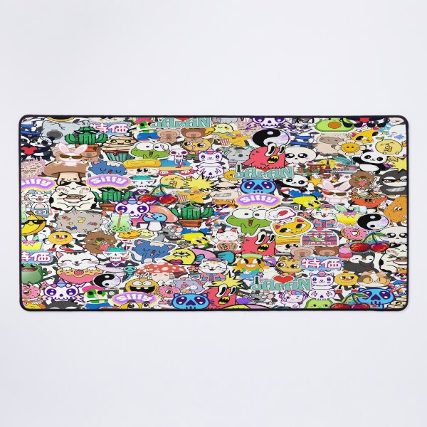 Item preview, Kawaii Harajuku Pop Art Stickerbomb Collage designed and sold by Side By Side Studio.
