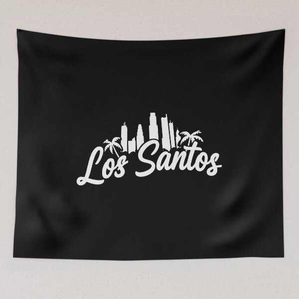 Item preview, Los Santos Skyline Palm Trees Script Typography designed and sold by Carolineermann.