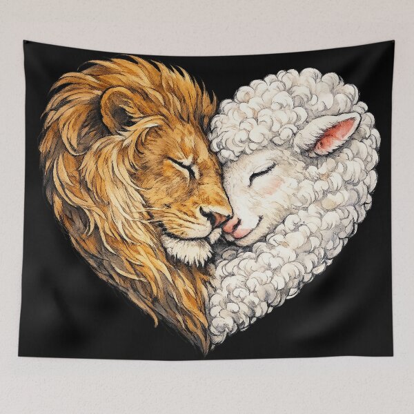 Item preview, The Heart of the Lion and the Lamb designed and sold by Lion and Lamb Design.
