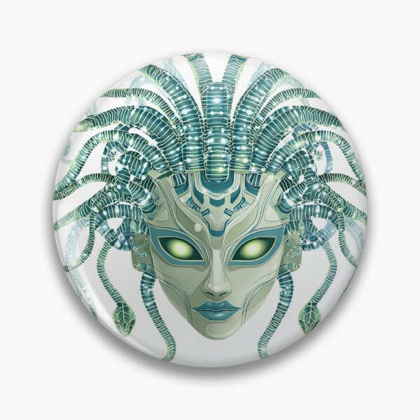 Item preview, Glitchcore Medusa – Cybernetic Serpent Sorceress designed and sold by Alphakenon.