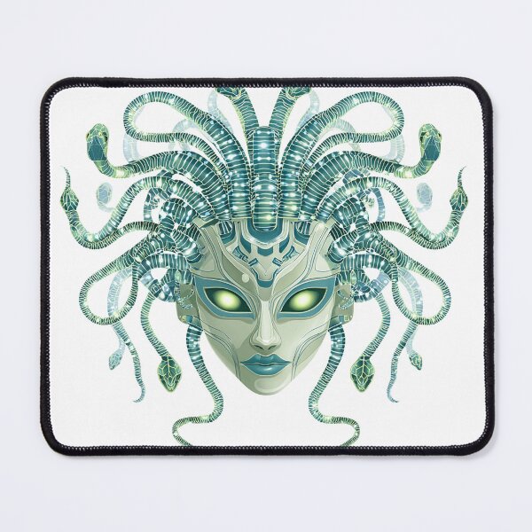 Item preview, Glitchcore Medusa – Cybernetic Serpent Sorceress designed and sold by Alphakenon.