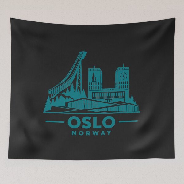 Item preview, Oslo Norway Line Art Skyline Poster designed and sold by CMYKStudio.