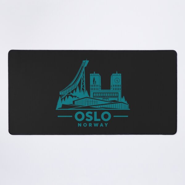 Artikelvorschau, Oslo Norwegen Linienkunst-Skyline-Poster entworfen und verkauft von CMYKStudio.