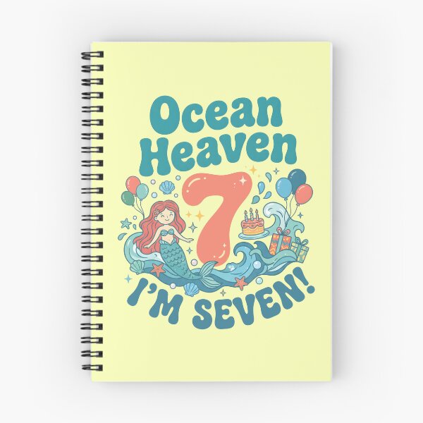 Item preview, Ocean Heaven, I’m Seven! 7th Birthday – Cute Mermaid Ocean Design designed and sold by Sea Gem.
