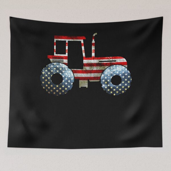 Item preview, Flag With Tractor Patriotic Farmer American Flag  designed and sold by MarjorieJara.