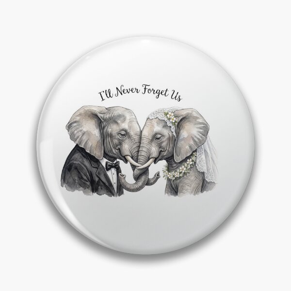 Item preview, Elephant Wedding Portrait Kiss designed and sold by Tiffany Roy.