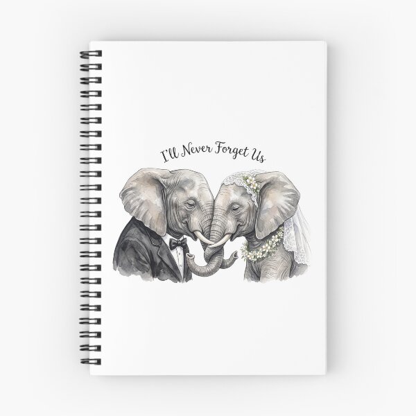 Item preview, Elephant Wedding Portrait Kiss designed and sold by Tiffany Roy.