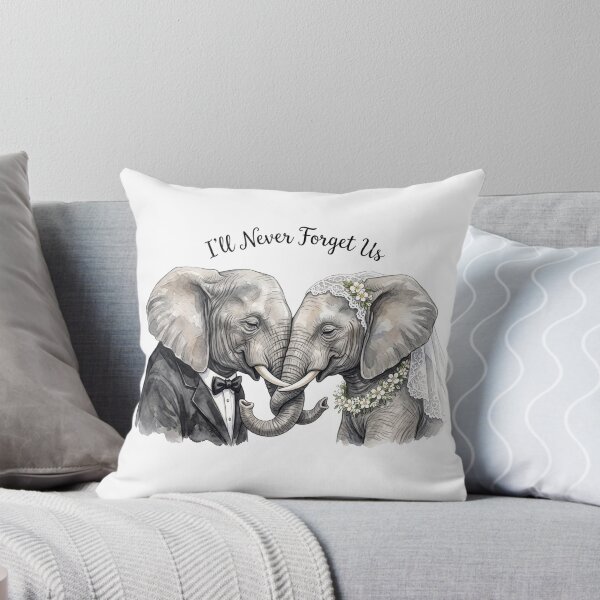 Item preview, Elephant Wedding Portrait Kiss designed and sold by Tiffany Roy.