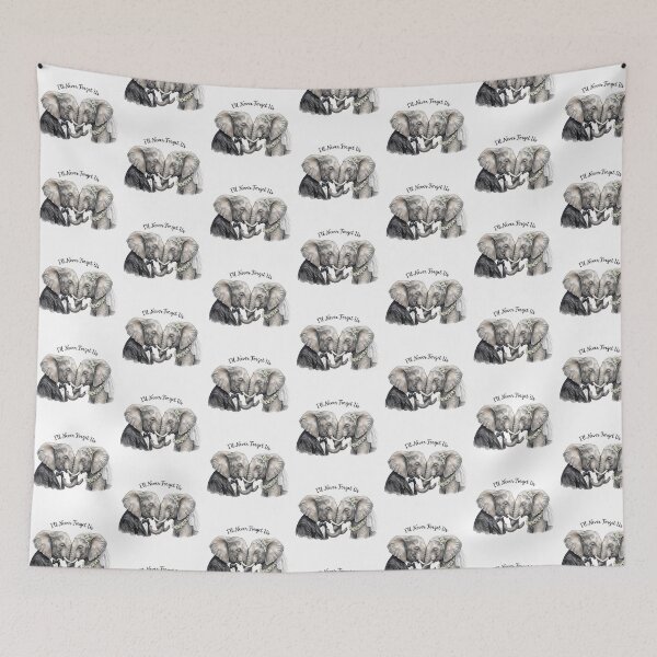 Item preview, Elephant Wedding Portrait Kiss designed and sold by Tiffany Roy.
