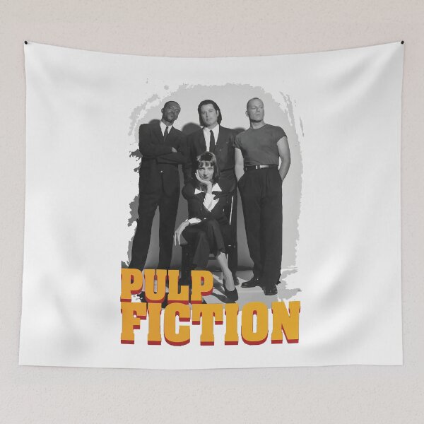 Item preview, Four Figures Grayscale Pulp Style Movie Poster designed and sold by Paddelicilios.
