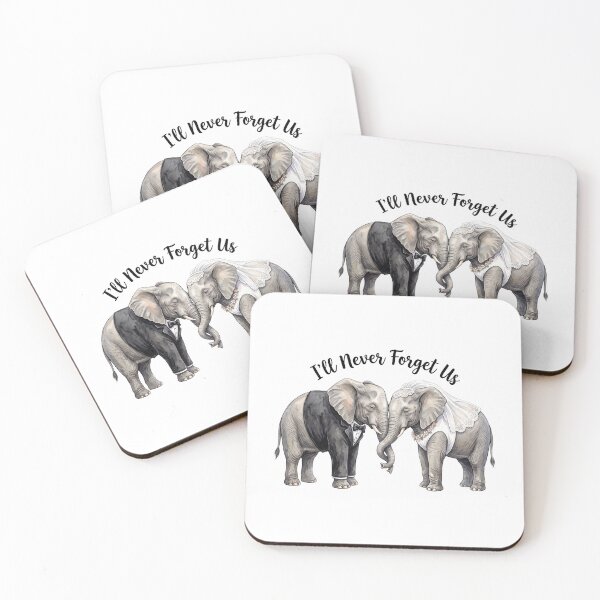 Item preview, Elephant Wedding Couple Standing designed and sold by Tiffany Roy.