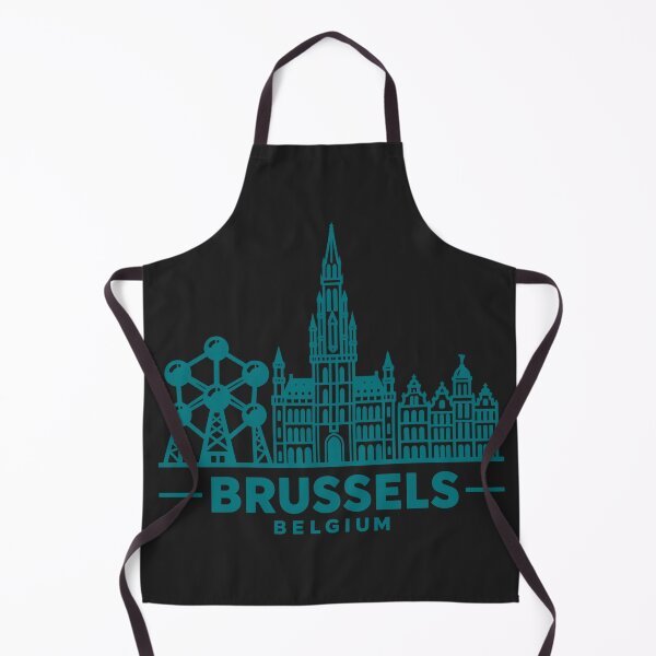 Item preview, Brussels Belgium Line Art Skyline Poster designed and sold by CMYKStudio.