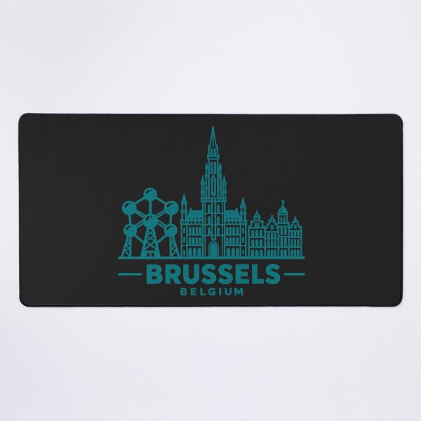 Item preview, Brussels Belgium Line Art Skyline Poster designed and sold by CMYKStudio.