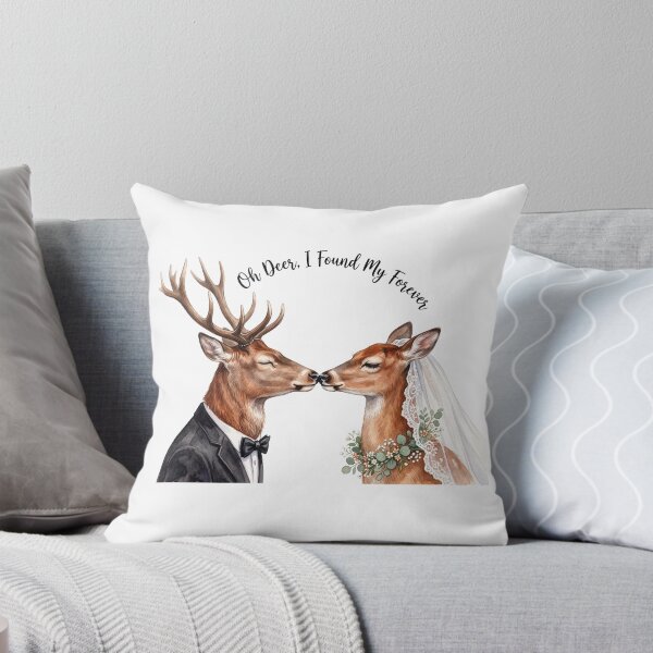 Item preview, Deer Wedding Portrait Nuzzle designed and sold by Tiffany Roy.
