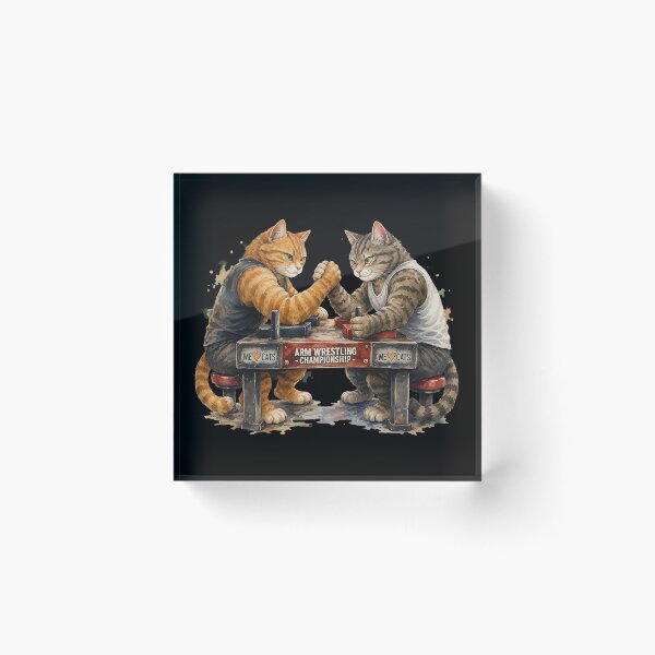 Item preview, Funny Cats Arm Wrestling Championship Art designed and sold by SADIERMANN.