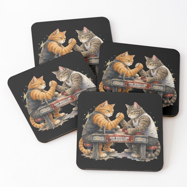Item preview, Funny Cats Arm Wrestling Championship Art designed and sold by SADIERMANN.
