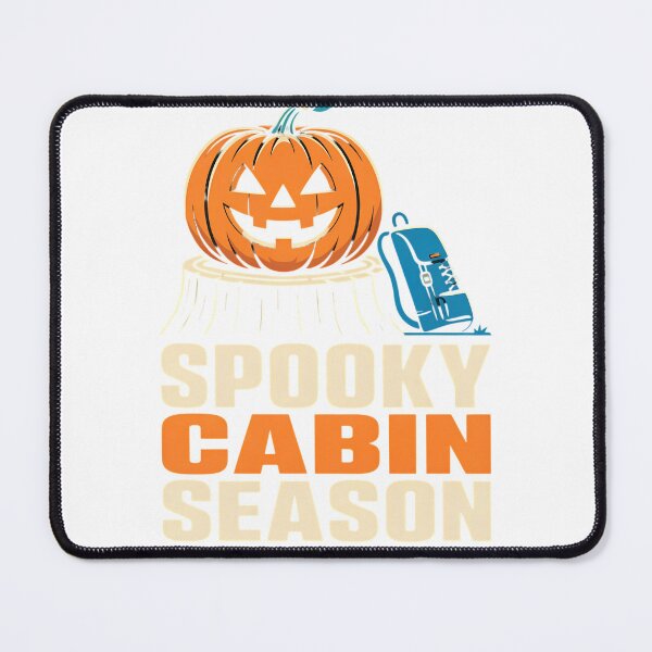 Item preview, Spooky Cabin Season Halloween Camping Pumpkin Tee designed and sold by HUTEND.