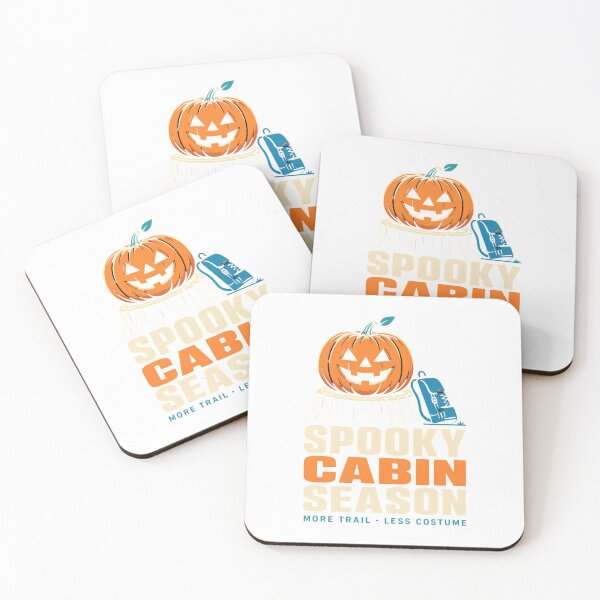 Item preview, Spooky Cabin Season Halloween Camping Pumpkin Tee designed and sold by HUTEND.
