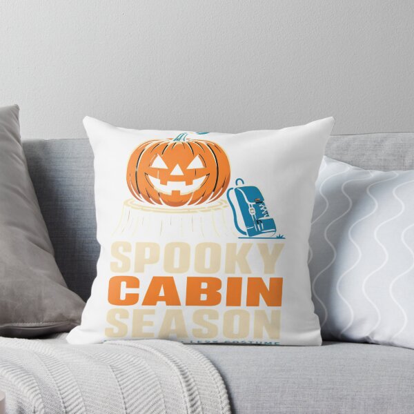 Item preview, Spooky Cabin Season Halloween Camping Pumpkin Tee designed and sold by HUTEND.