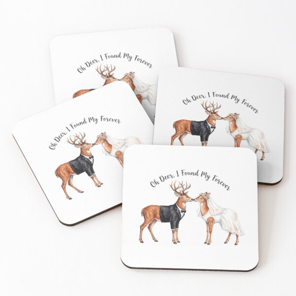 Item preview, Deer Couple Wedding Standing designed and sold by Tiffany Roy.