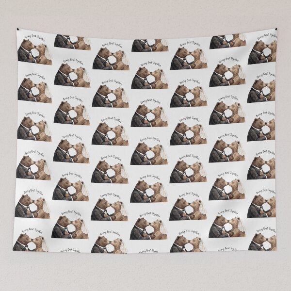 Item preview, Bear Couple Wedding Embrace designed and sold by Tiffany Roy.
