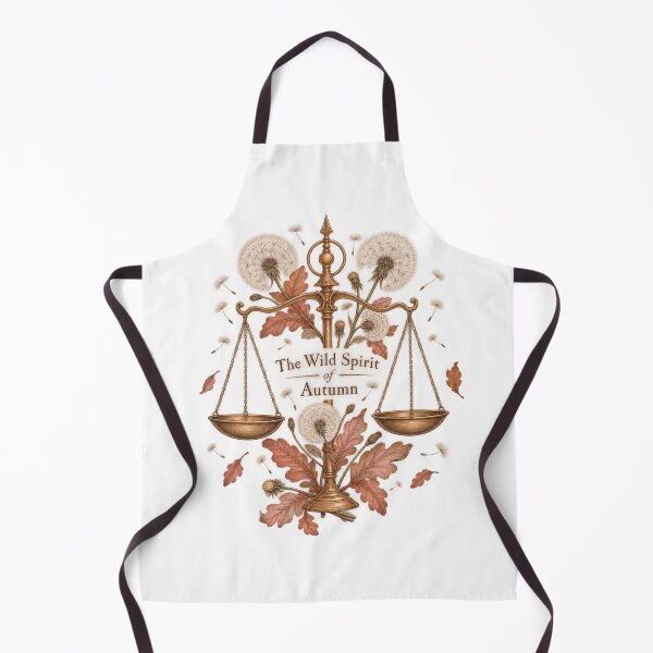 Item preview, Vintage Libra scales interwoven with dandelion Autumn Design designed and sold by DivineHaven.