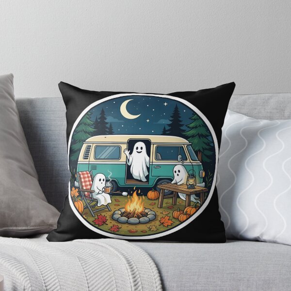 Item preview, Ghost Camping Cute Autumn Halloween Camper T-Shirt designed and sold by HUTEND.
