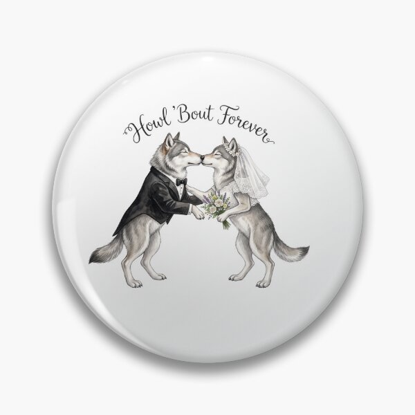 Item preview, Wolf Couple Wedding Standing designed and sold by Tiffany Roy.