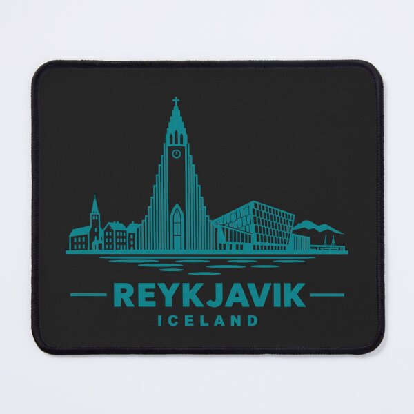 Item preview, Reykjavik Iceland Line Art Skyline Poster designed and sold by CMYKStudio.