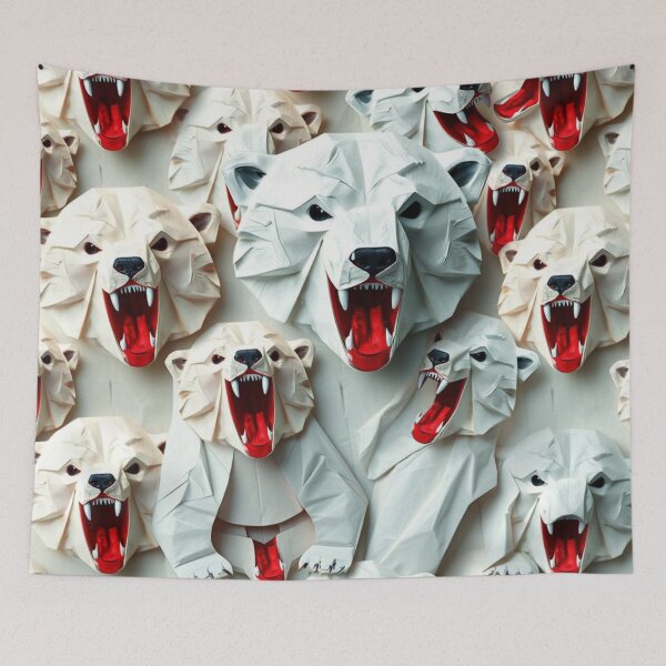 Item preview, Paper Roaring Polar Bear Pattern designed and sold by pUNKnown.