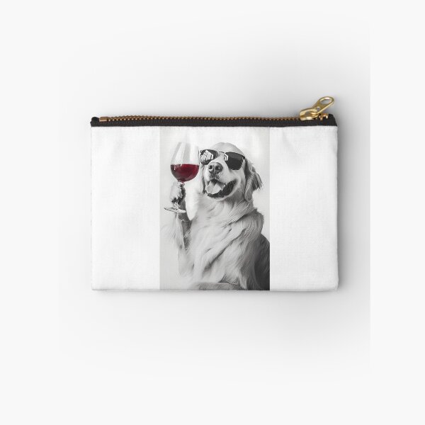 Item preview, Golden Retriever Dog Drinking Red Wine  Wearing Sunglasses designed and sold by war-aooldridge.