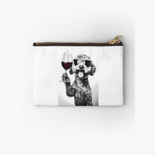 Item preview, Labradoodle Dog Drinking Red Wine  Wearing Sunglasses designed and sold by war-aooldridge.